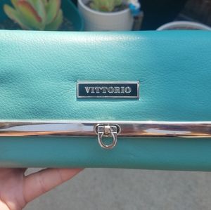 Vittorio Leather Wallet (turquoise)